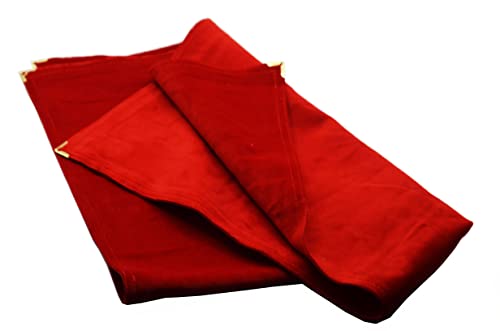 SWISSO JEWELLERY MAT (JEWELLERY ROLL),REUSABLE PLAIN RED COLOR + BRASS CLIPPED FINISHING DUAL-SIDED DISPLAY VELVET MAT FOR JEWELLERY DECORATION