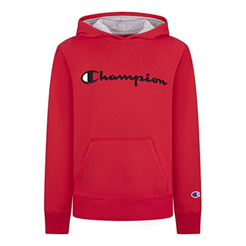 Champion Kids Clothes Sweatshirts Youth Heritage Fleece Pull On Hoody Sweatshirt with HoodÂ  (Small, Heritage Scarlet)