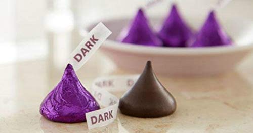 RiverFinn Mega Hershey\'s Kisses Assortment -Milk Chocolate Caramel (Gold), Milk Chocolate (Silver), Dark Chocolate (Purple) Great for Candy Bowls & Buffets, Holidays, Gifts, Baking & More! (2 lbs.)