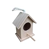 Eine Vogelvoliere im eigenen Garten - Das sind die 3 Besten! 17 Goldenfellnase Vogelhaus Handgemacht Hölzern Bird Hotel Garten Wild Haustier Stark Umweltfreundlich Vogelnest Vogelvoliere (Farbe : A, Größe : 10×9×15cm)