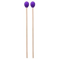 Dilwe 1 Paar runder Kopf Marimba Stick Mallets Buche Xylophon Griff Percussion Sticks Instrumente Zubeh?r(Lila) Percussion Instrument Parts