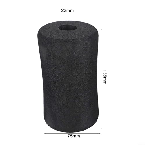Foam Foot Pad Roller 2 Pack para reemplazo de rodillo de extensión de pierna compatible con máquinas de peso y gimnasio, espuma de alta densidad para diámetro de tubo 22-25 mm, negro (2 piezas 135 mm) miniatura 6
