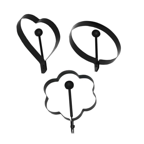 CONGARTENO 3pcs Stainless Steel Nonstick and Pancake Maker Creative Shapes Plum Round Heart for Easy Breakfast Cooking and Kitchen Gadgets