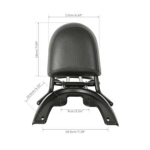 Plaque base et dossier de dossier moto finition premium pour VRSC - 2