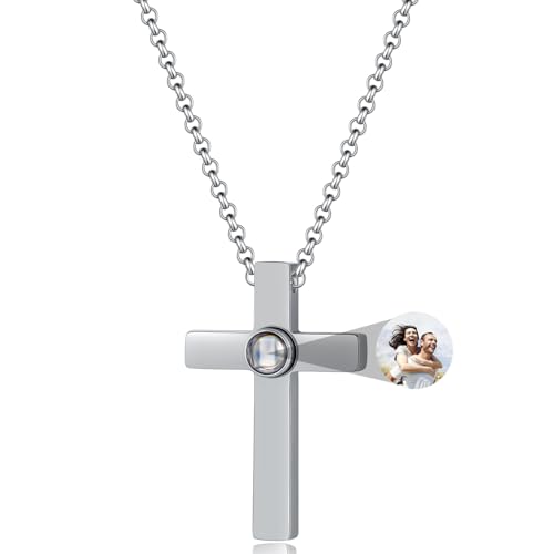 ZLHZW Photo Necklaces for Women Men Personalized...