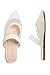 BREEZE NOUTHERLY Women's Fashion Mesh Mules Slip On Backless Slide Flats Pointed Mesh White Rhinestone Size 7.5 M US