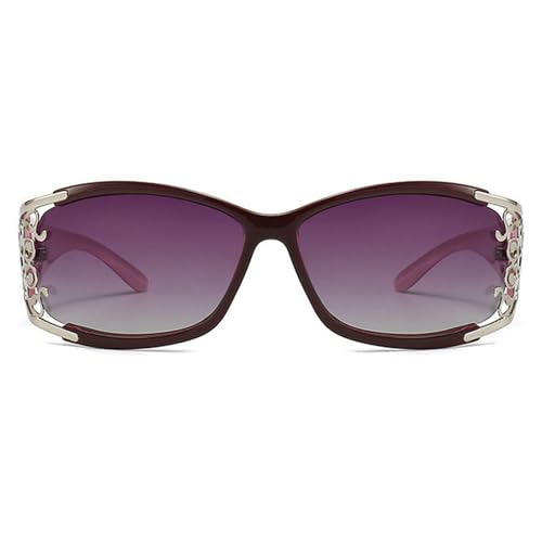 Luxury Oval Polarized Sunglasses for Women Hollow Carved Lace