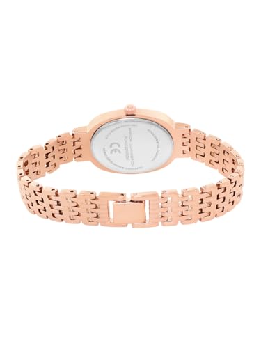 Image of French Connection Sunray Green Oval Dial with Rose Stainless Steel Strap Watch for Womens - FCN0130NRGM