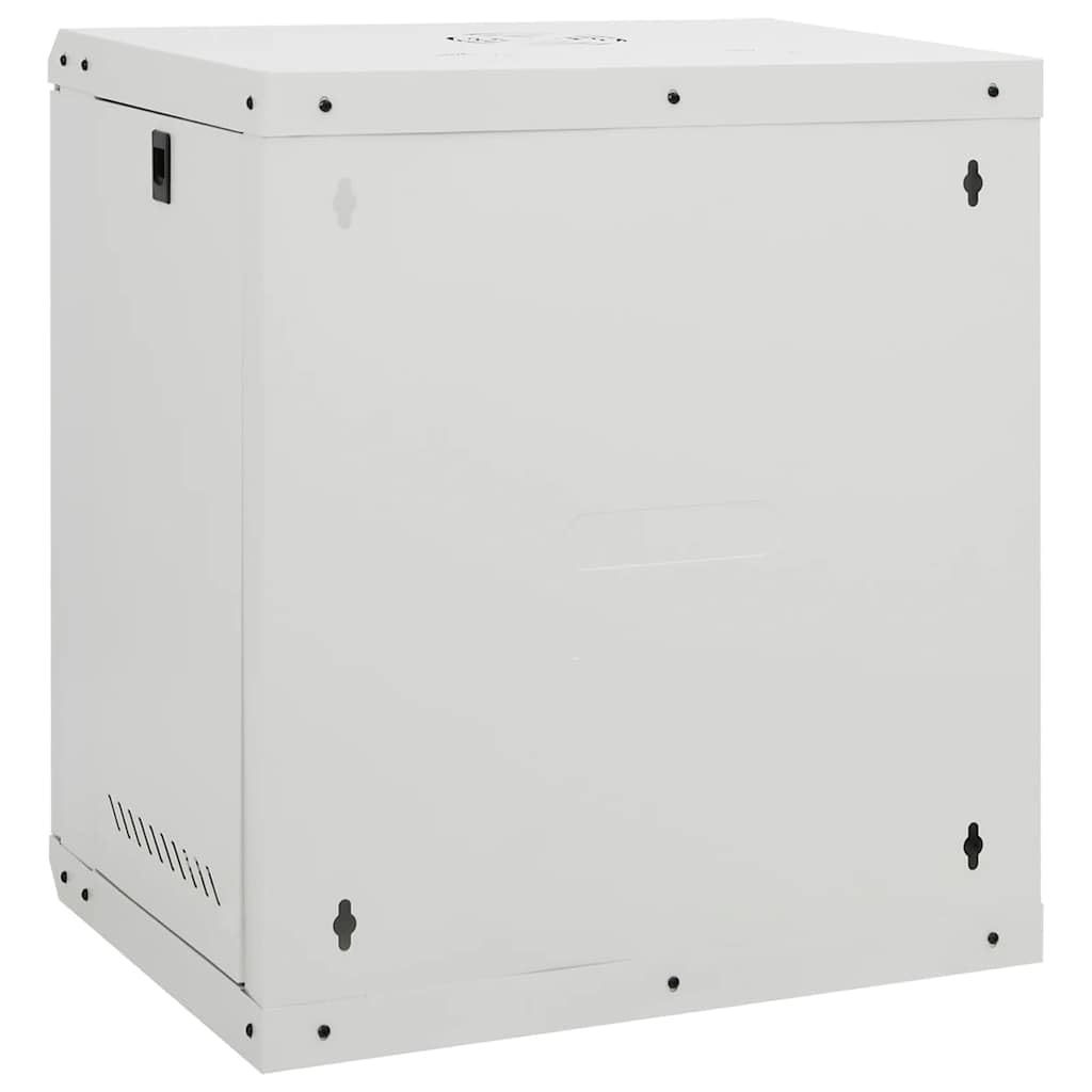 12U Armario de red de pared de 19 pulgadas, IP20, gris, 53 x 40 x 60 cm para servidores, NAS, carcasa de disco duro, solución de almacenamiento en la nube, red doméstica, oficina, oficina en