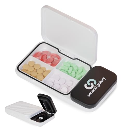 Second Gallery® | Pastillero Semanal 4 Tomas con Cortador de Pastillas | Pastillero Diario para Medicamentos | Organizador de Pastillas Semana Completa Portátil y Útil para Viaje | DAP(Midnight Steel) Second Gallery® | Pastillero Semanal 4 Tomas con Cortador de Pastillas | Pastillero Diario para Medicamentos | Organizador de Pastillas Semana Completa Portátil y Útil para Viaje | DAP(Midnight Steel)