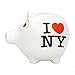 I Love NY Piggy Bank, Ceramic New York City Souvenir, Kids NYC Souvenirs