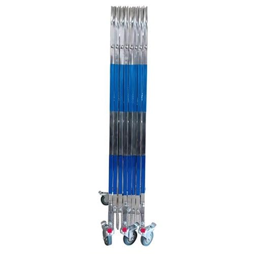 Barrière métallique extensible et rétractable à haute mobilité pour allée et garage