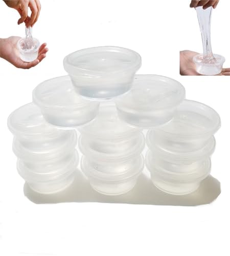 12 Pack Crystal Clear Slime Mud Putty, Creative, DIY, Great Toy for Any Favor, Gift, Birthday. Non Sticky, Stress Relief, Super Soft & Squishy Slime Toy Kit for Kids and Adults - Transparent Clear