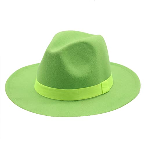 Felt Fedora Hat Classic Winter Hats For Women Men Panama Cap For Formal Dress Church Wedding Decor Sombreros Sky Blue #TOP4