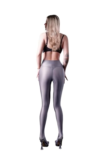 Image of Ultra Sheer Workout Leggings Shiny Tights for Women Control Top to Waist Pantyhose Tummy Control Glossy Panty Hose