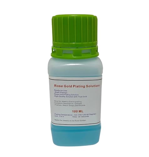 Rose Gold Plating Solution with 0.1g Real Gold Jewelry Electroplating Plating Tool 100ML