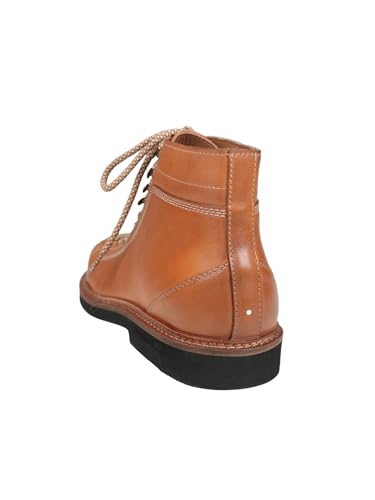 Image of Ezok 4001 Men's Leather Lace-Up Boots | Comfortable Ankle Boots | Lightweight Anti-Slip Casual Boots for Everyday Wear