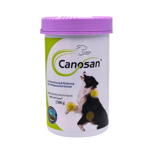 Canosan Pellets 1x 1300 g I Ergänzungsfuttermittel mit Gonex zur Unterstützung der Gelenkgesundheit I für Hunde Aller Altersklassen I Gelenke, Bänder, Sehnen I Spar-Set Plus Pharma Perle give-Away