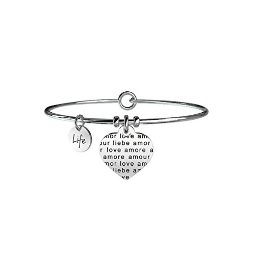 Preisvergleich Produktbild Kidult Bracciale Love in Acciaio 316l e cristalli - 231606