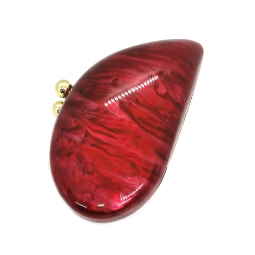 Image of Acrylic Shell Shaped Bag Luxury Marble Clutch Evening Purses for Women Glitter Handbag for Wedding Cocktail Party Prom