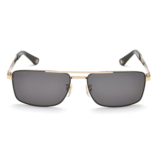 Image of Police Eyewear | Grey Lens | Black Frame | Full Rim Rectangular Shape Branded and Stylish Sunglasses | 100% UV Protection | Mens Sunglasses| Size Large | SPLB43K60301PSG