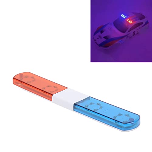 RC-Polizeilicht, Ultrahelles LED-Blitzlicht, Blau, Rot, Gelb, Rot, Blau für 1:8 1:10 RC-Car (rot blau)