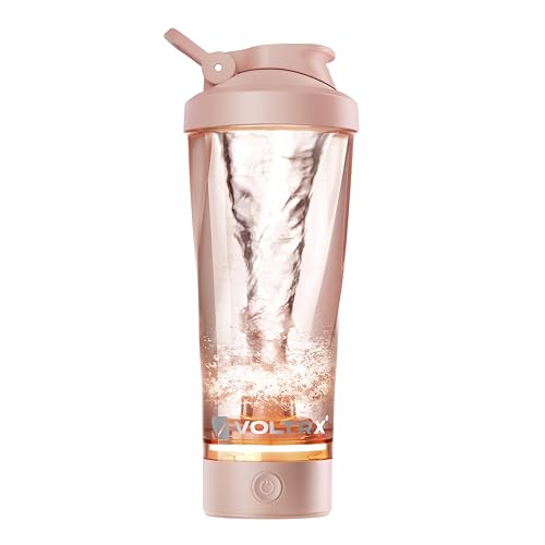 VOLTRX Premium Electric Protein Shaker Bottle Made with Tritan - BPA Free - 24 oz Vortex Portable Mixer Cup/USB Rechargeable Shaker Cups for Protein Shakes