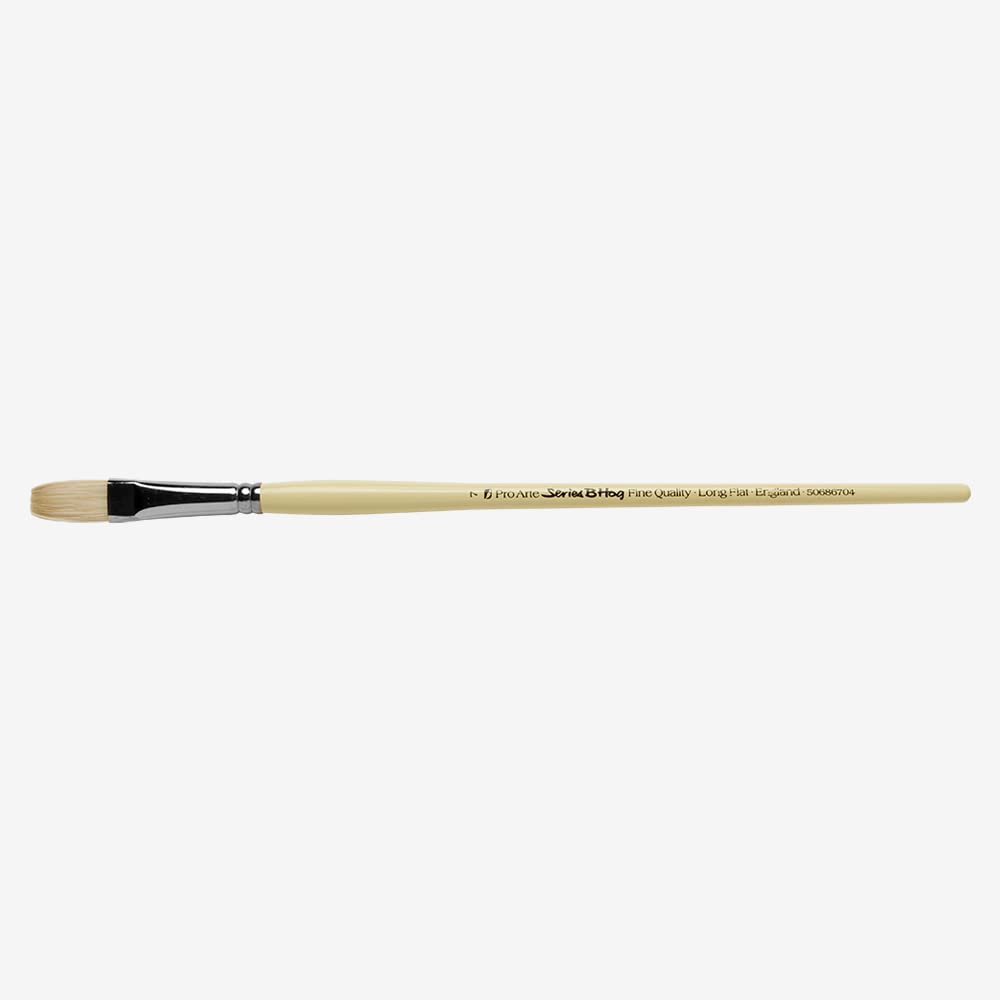 Pro Arte : Series B Hog : Bristle Brush : Long Flat : Size 7