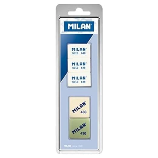 Milan BVM10048 - Pack de 5 gomas de borrar
