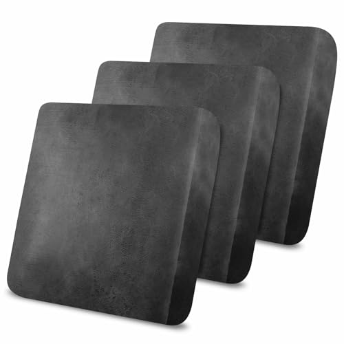 Leather Like Couch Cushion Covers Sofa Slipcovers Sets Couches Furniture Protector Covers for Sectional Armchair Loveseat Stretch Spandex Fabric, Machine Washable (3 Cushion XL Sofa, Dark Grey)