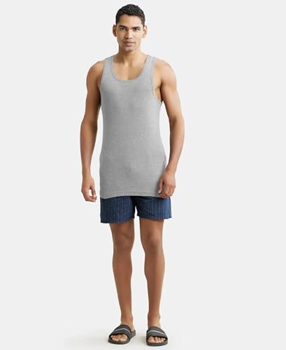 Image of Jockey 9922 Men Super Combed Cotton Rib Round Neck with Racerback Gym Vest