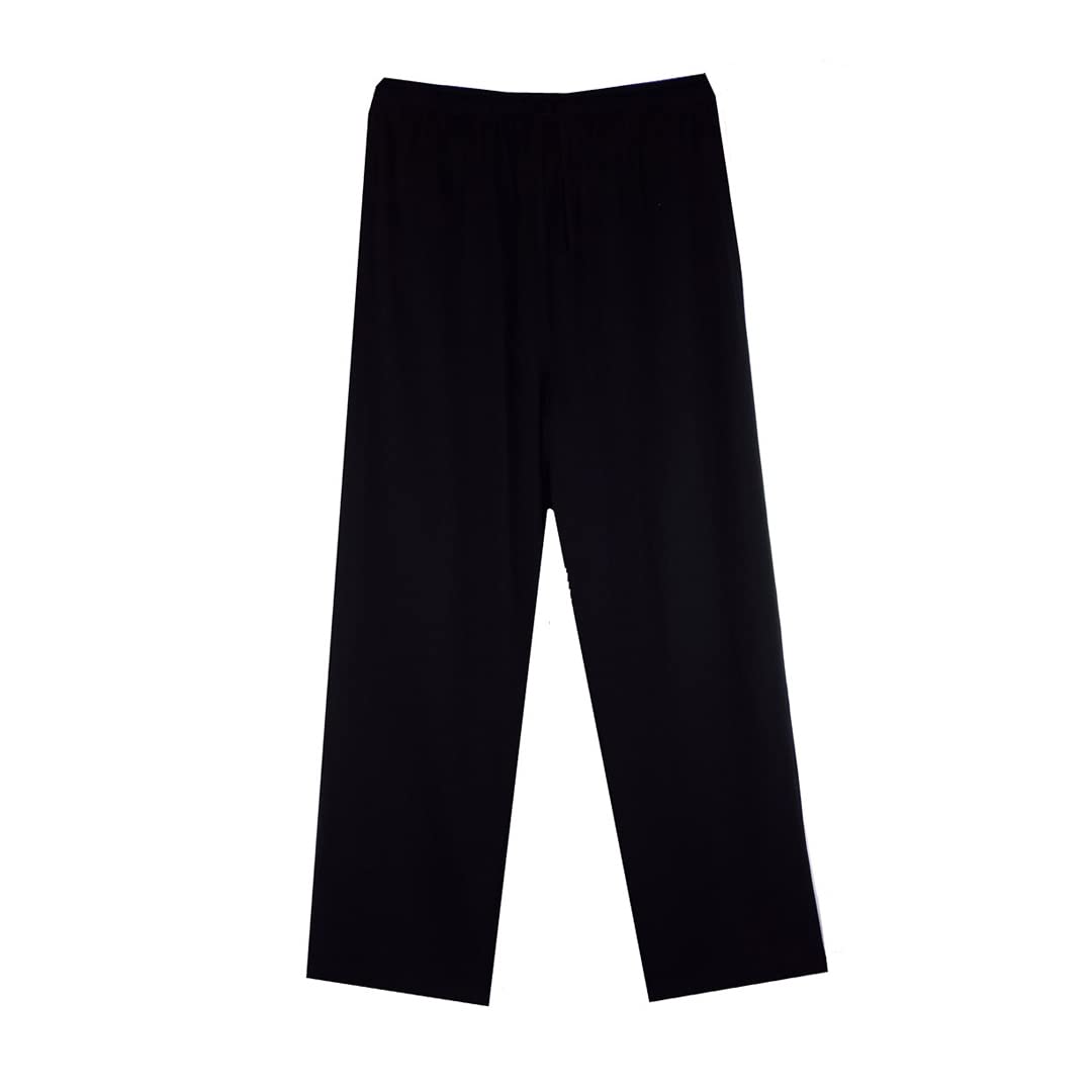 Espionage Men's Kingsize Jersey Lounge Pants Pockets Drawstring 6XL Black (PJ092)