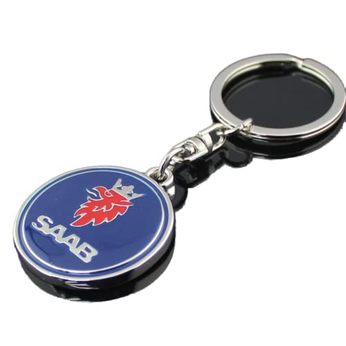 SAAB 3D Metal Logo Car Key Chain Ring Marked Model Keychain