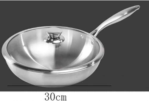 Wok de acero inoxidable con tapa de vidrio templado miniatura 2