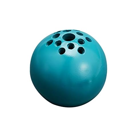 MAORUO Handmade Flower Vase, Mini Sphere Shape Porous Vase Decorative Ornaments Resin Crafts (French Blue, 10 cm*10 cm) Cover
