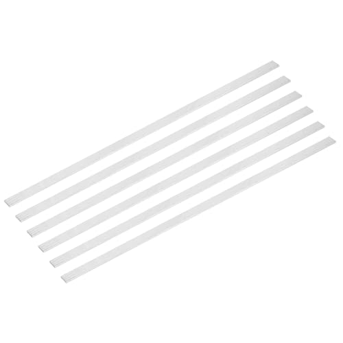 Image of MECCANIXITY 6 Pcs Square Aluminum Flat Bar, 3 /32 inch (3mm) Thick x 15 /32 inch (12mm) Width x 16 inch (406.4mm) Long 6061 Aluminum Flat Plate Solid New Mill Stock Silver for Industrial Building