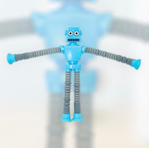 Robo Pop It Tubo com Luz LED – Brinquedo Infantil Estica, Puxa e Gruda, Divertido e Interativo para