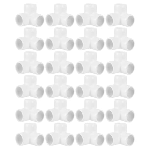Image of 3 way pipe fittings, Easy To Connect Impact Resistant Stable UPVC Tee Connector 1 /2 inch Inner Diameter for Furniture Installation for Tent Connection (24)