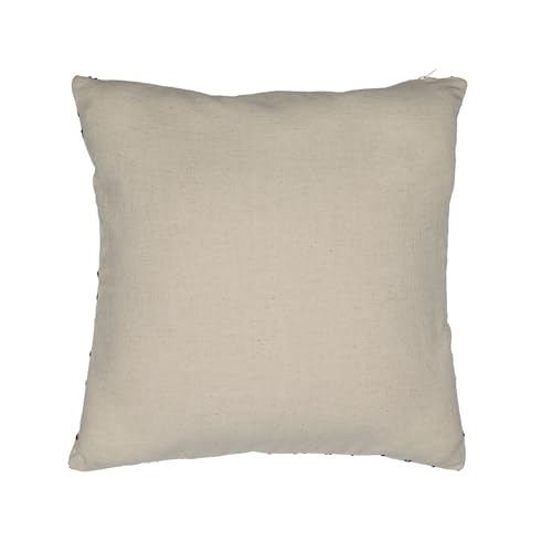 Image of Wakefit Designer Cushion Cover | 16x16 inch | Heavy Embroidery | Cotton & Linen Fabric on Both Sides | Pack of 1 | Abstract Triangle Red