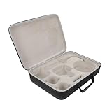 HONITANO Estuche de Viaje Negro para Secador de Pelo Hd16, Bolsa Portátil Resistente a Golpes y Rayones con Compartimentos Organizadores para Herramientas de Peinado, Adecuado para Viajes