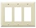 Legrand - Pass & Seymour TP263ICC12 Trade Master Nylon Wall Plate with Three Decorator Openings, Three Gang, Ivory
