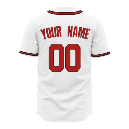 Custom Baseball Jersey Customized Baseball T-Shirts Baseball Fan Jerseys with Button Down Men Women Youth miniatura 3