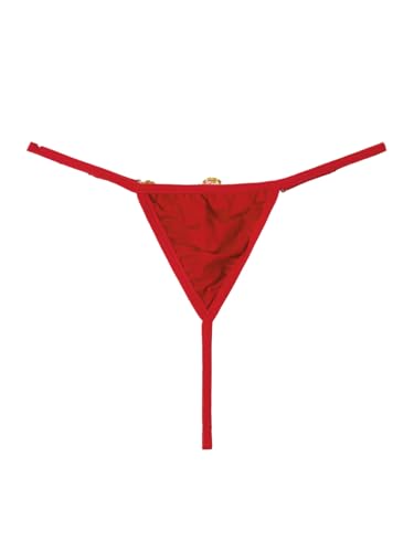 Image of RoseSeek Women's Sparkling Butterfly Chain Underwear Low Rise Cheeky G String Panty