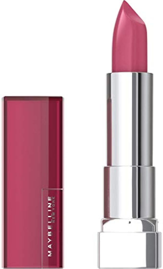 Maybelline Color Sensational Lipstick, Lip Makeup, Cream Finish, Hydrating Lipstick, Nude, Pink, Red, Plum Lip Color, Pink Score, 0.15 oz; (Packaging May Vary)