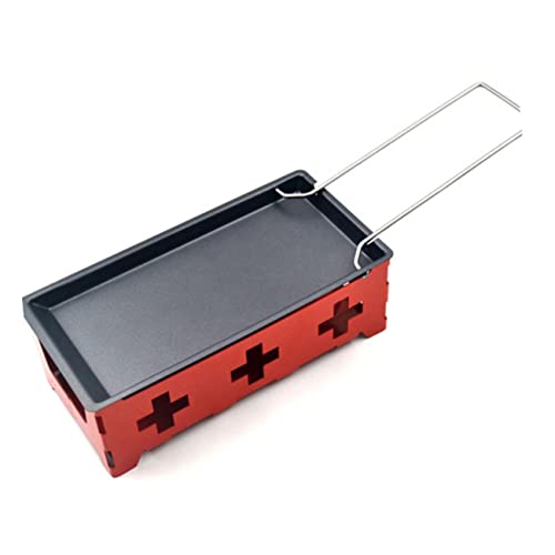 Upkoch 1 Set Camping Plate Set Mini Bbq Grill Raclette Cheese Portable Camping Grill Cheese Raclette Rotaster Baking Tray Portable Grills Cheese Grill Camping Cookware Baking Tray Stove #TOP4
