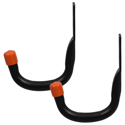 Frcolor 2個 重荷重対応ガレージ壁掛けフック 耐久性強化 多用途ツール収納 自転車 はしご ロープ用 各種車両対応 ツール整理に