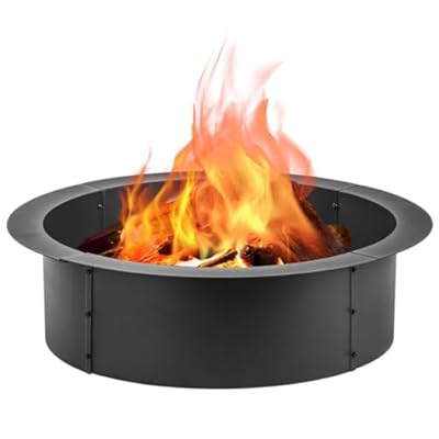 OutVue 36 inch Fire Ring, Fire Pit Ring for Camping, Wood Burning Fire Pit for Outside,Yard,Garden,Outdoor Fireplace