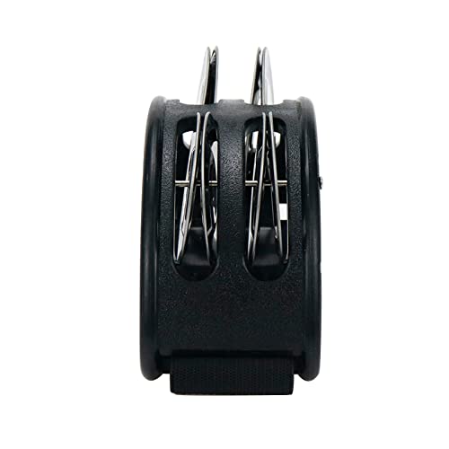 Hevstil 2Pcs Foot Tambourine With Steel Jingles Musical Instrument Foot Drum Percussion Accessory For Drum Instrument Guitar Playing - Black #TOP2