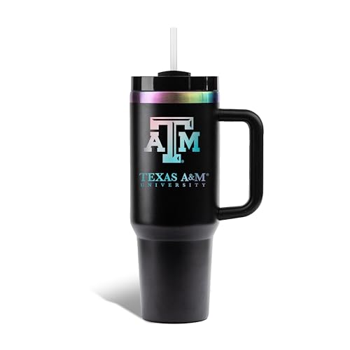 Image of The Memory Company | Licensed NCAA 40oz Iridescent Tumbler with Handle