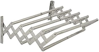 Lesolar Wall Mounted Clothes Drying Rack Extendable Stainless Steel Towel Rack 48-76CM Balcony Airer Clothes Dryer for Bathroom Kitchen Home Hotel